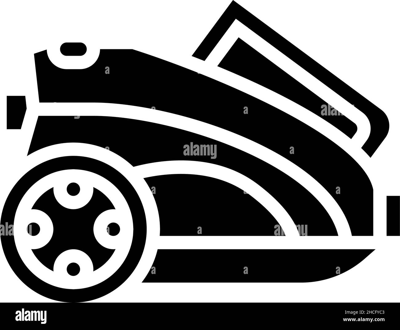 vacuum cleaner domestic clean equipment glyph icon vector illustration ...