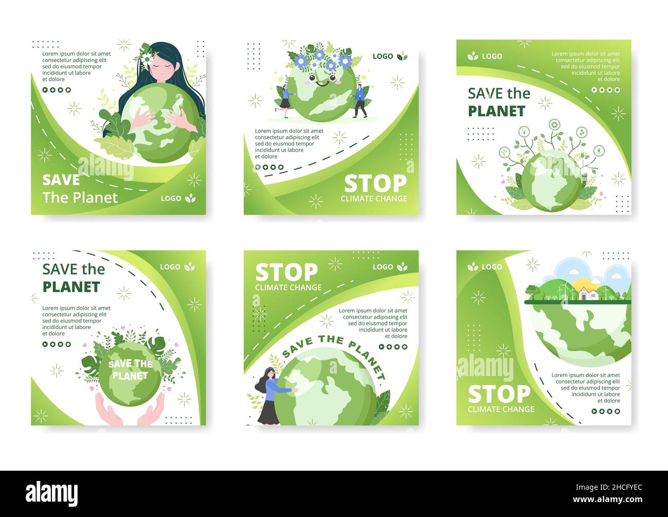 Free PSD  Flat design save nature poster
