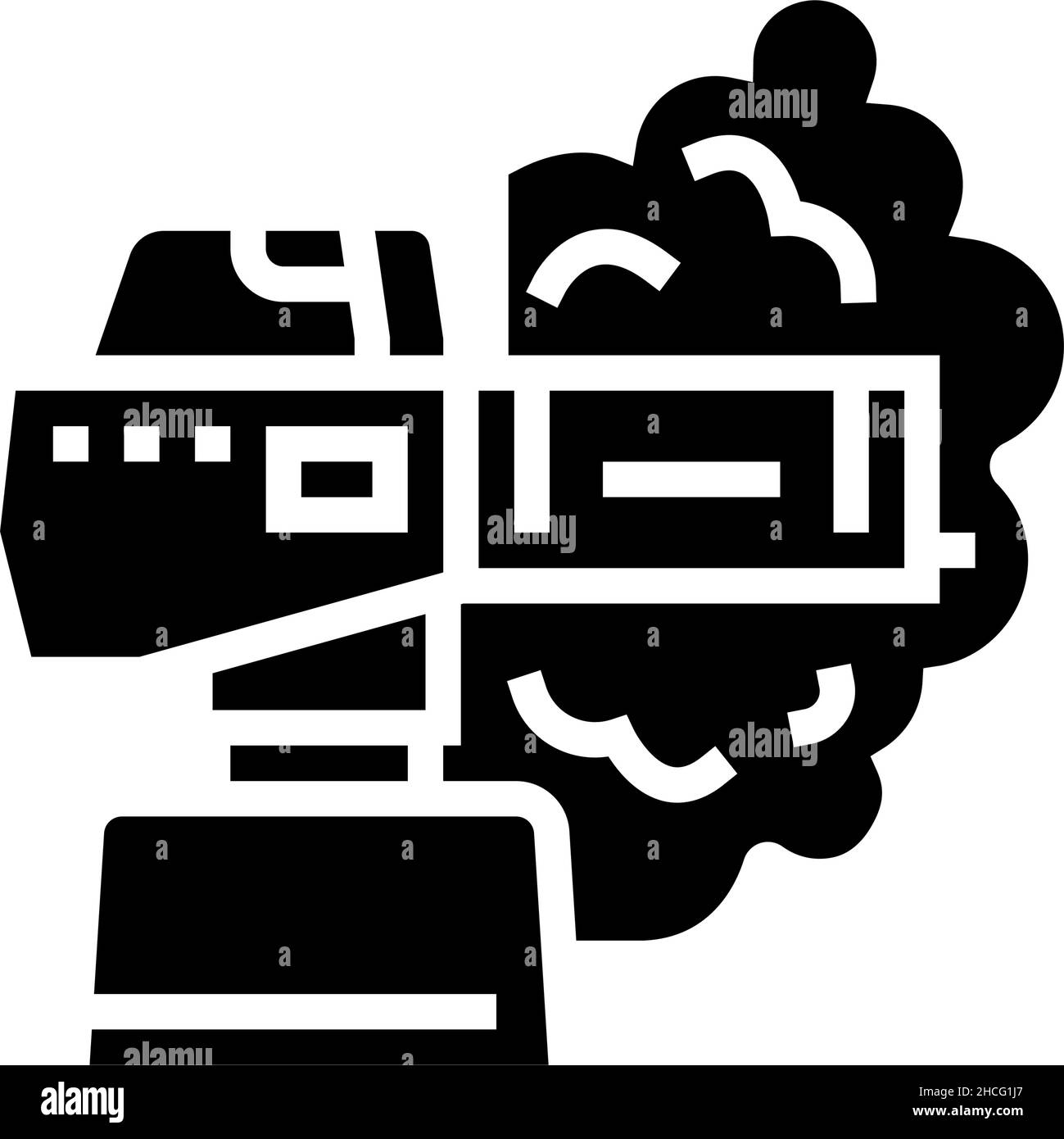 fogging against flying pests glyph icon vector illustration Stock ...
