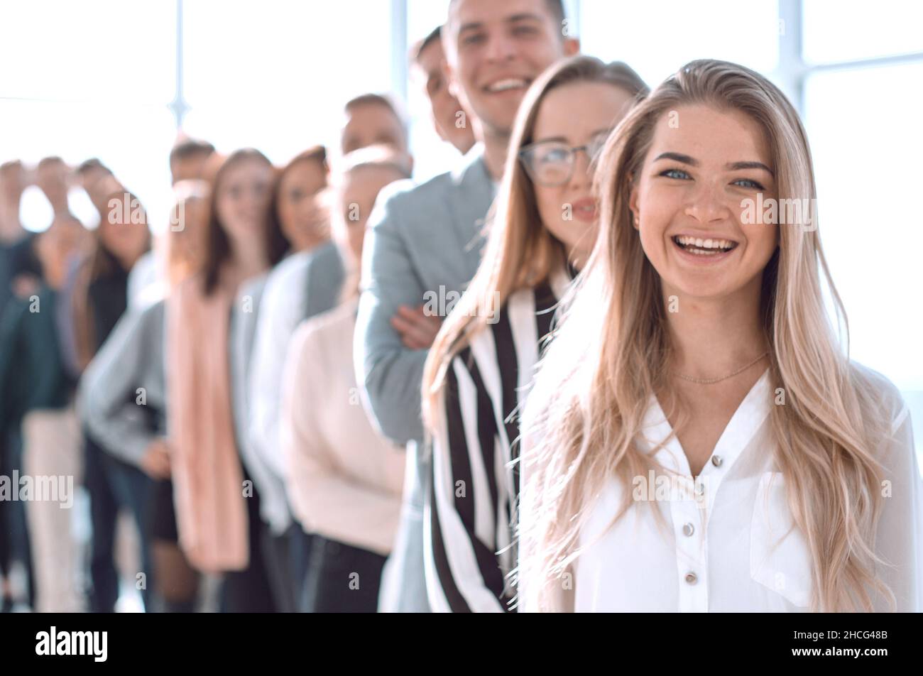 background image of a group of diverse people standing in line Stock ...