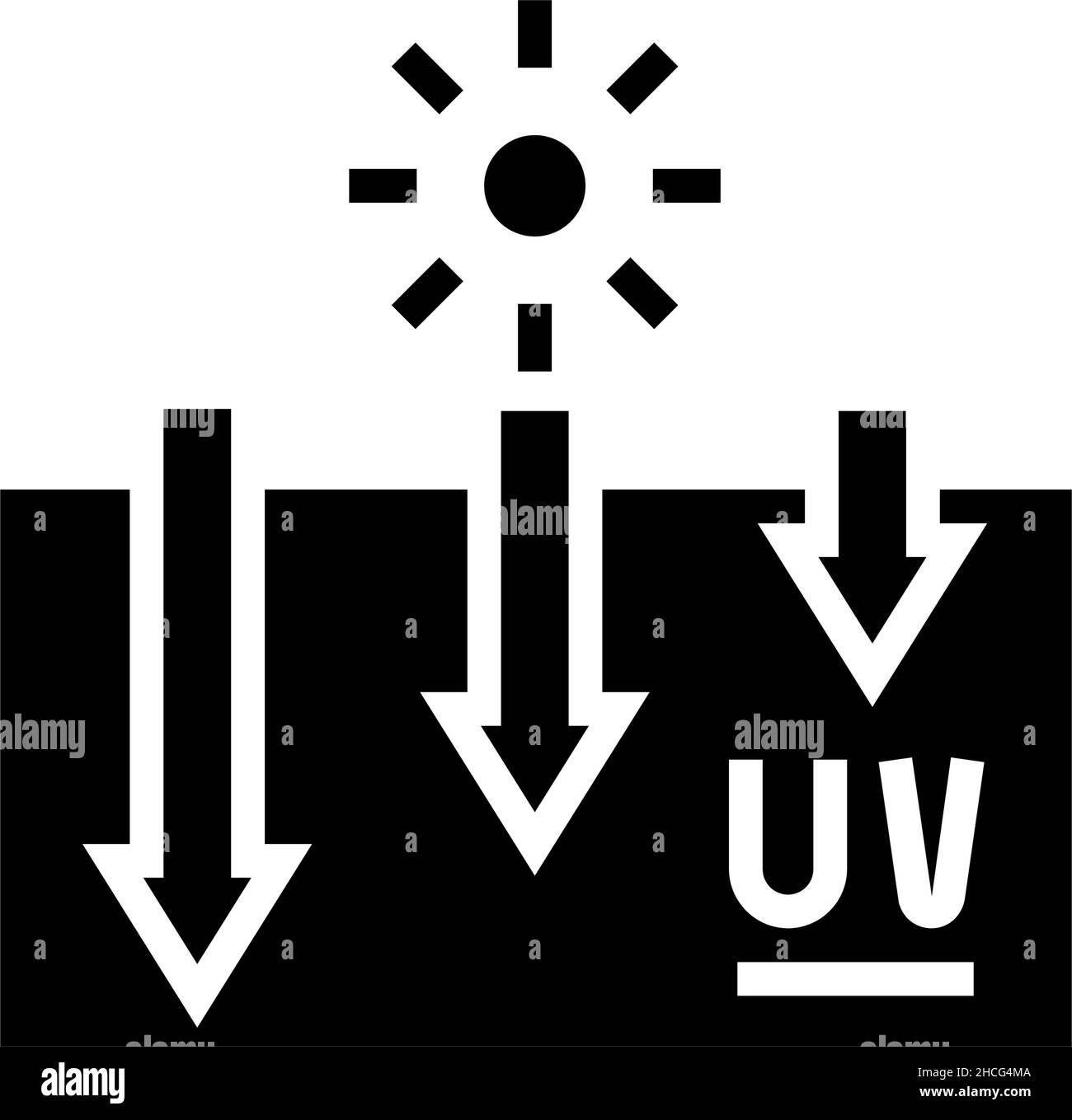 exposure of skin to uv rays tanning process glyph icon vector