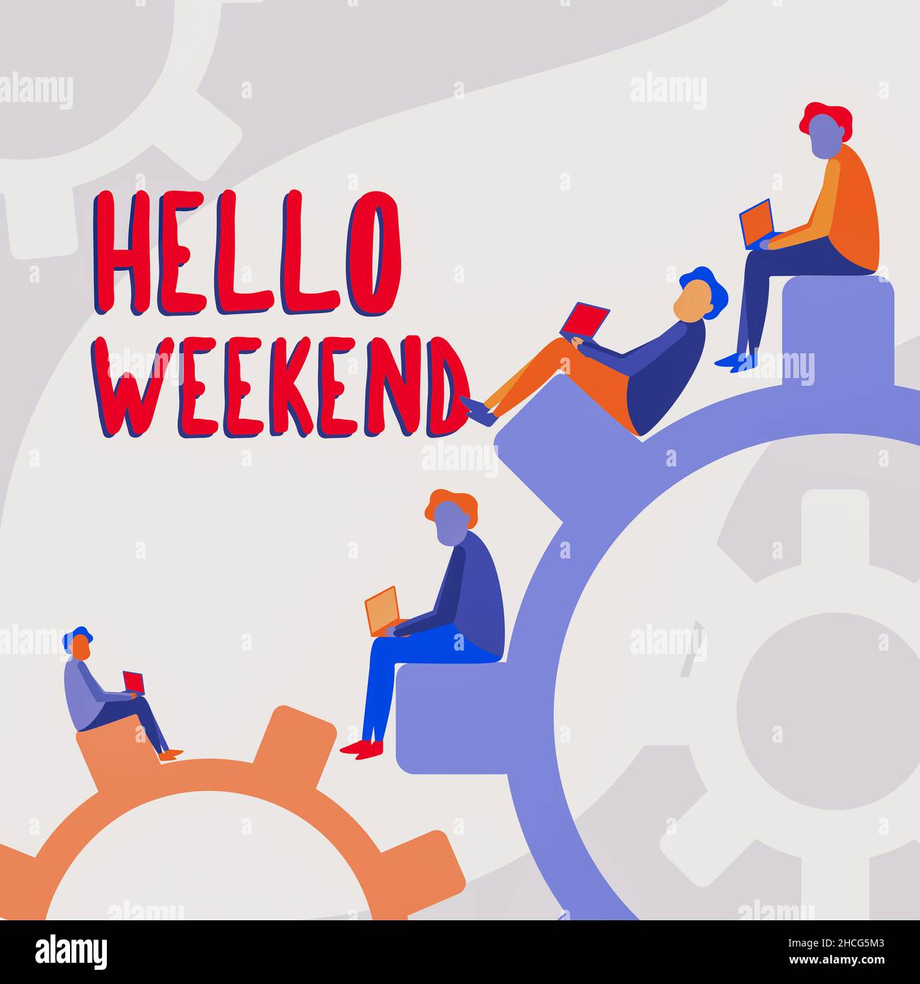 Text caption presenting Hello Weekend. Business idea Getaway Adventure ...