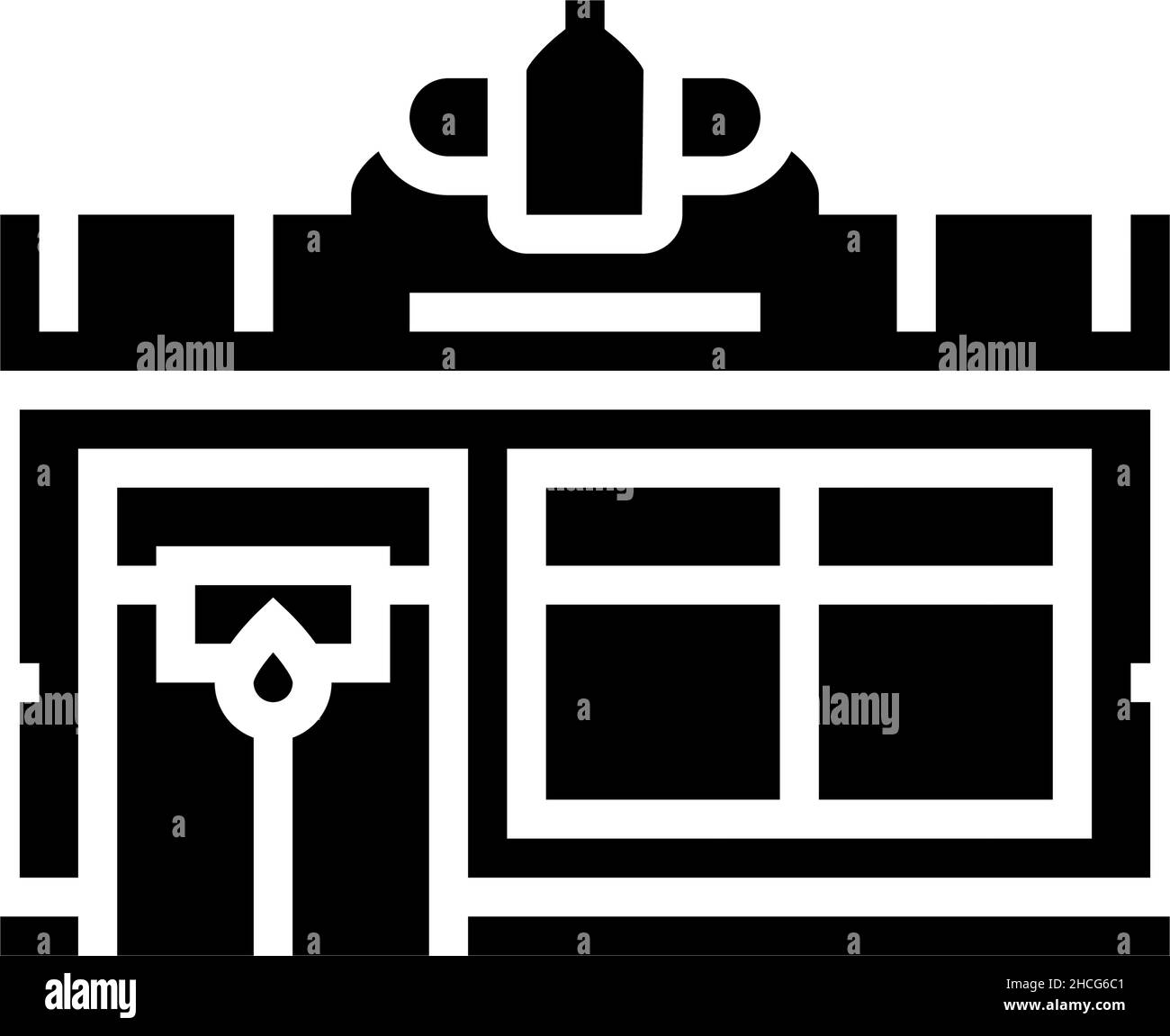 water store glyph icon vector illustration Stock Vector Image & Art - Alamy