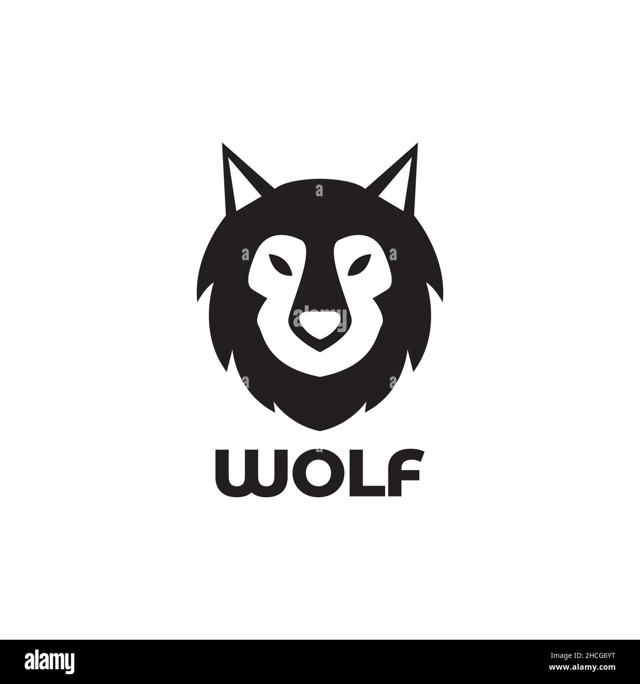 simple face black wolf wild logo design vector graphic symbol icon sign  illustration creative idea Stock Vector Image & Art - Alamy