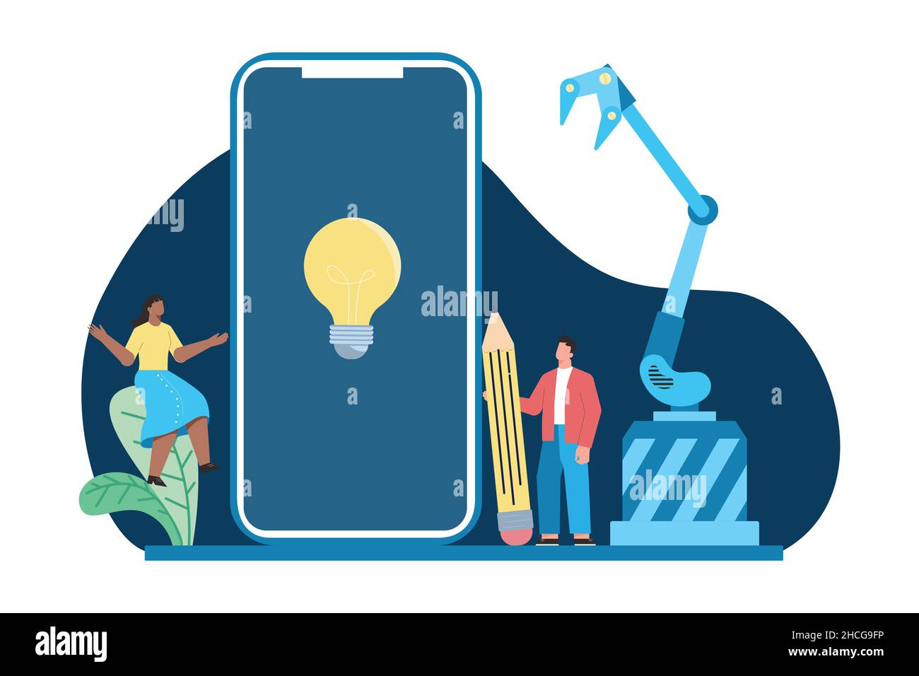 Human using technology to our advantage. Modern use of gadget, tools ...