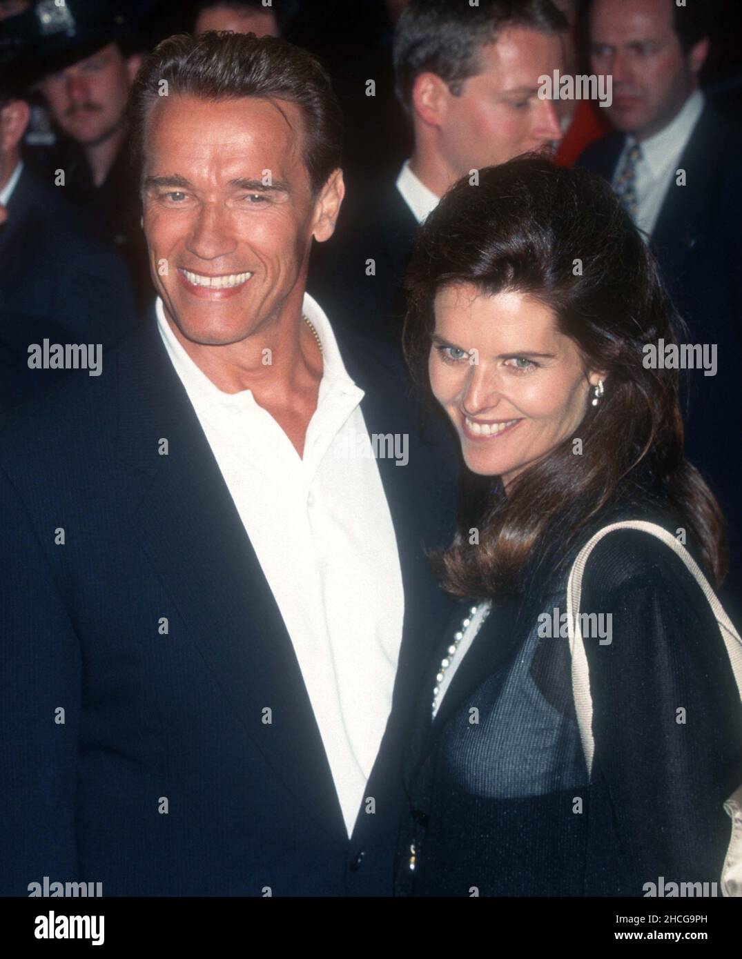 Arnold Schwarzenegger and Maria Shriver 1997 Photo By John Barrett