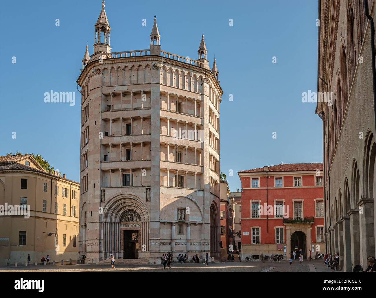The Baptistery of Parma (Battistero di Parma) is a religious edifice in Parma, Emilia Romagna, Italy Stock Photo