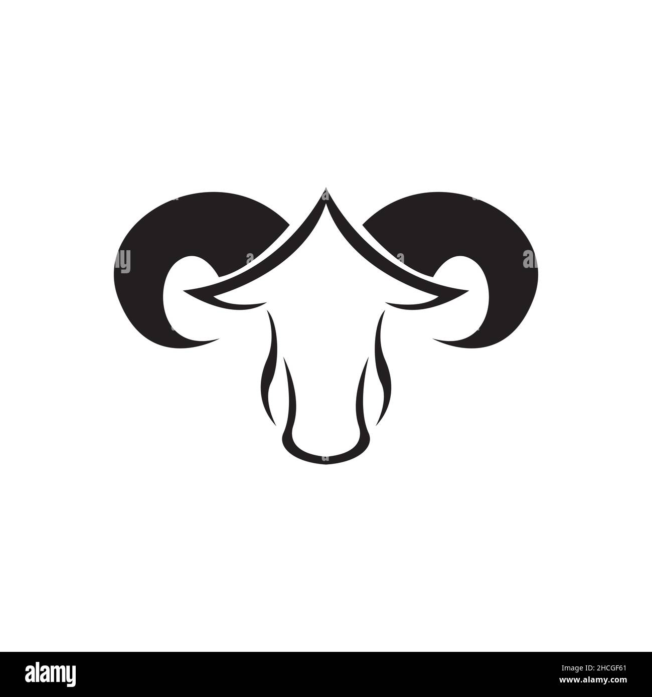 head Suffolk sheep logo design vector graphic symbol icon sign ...