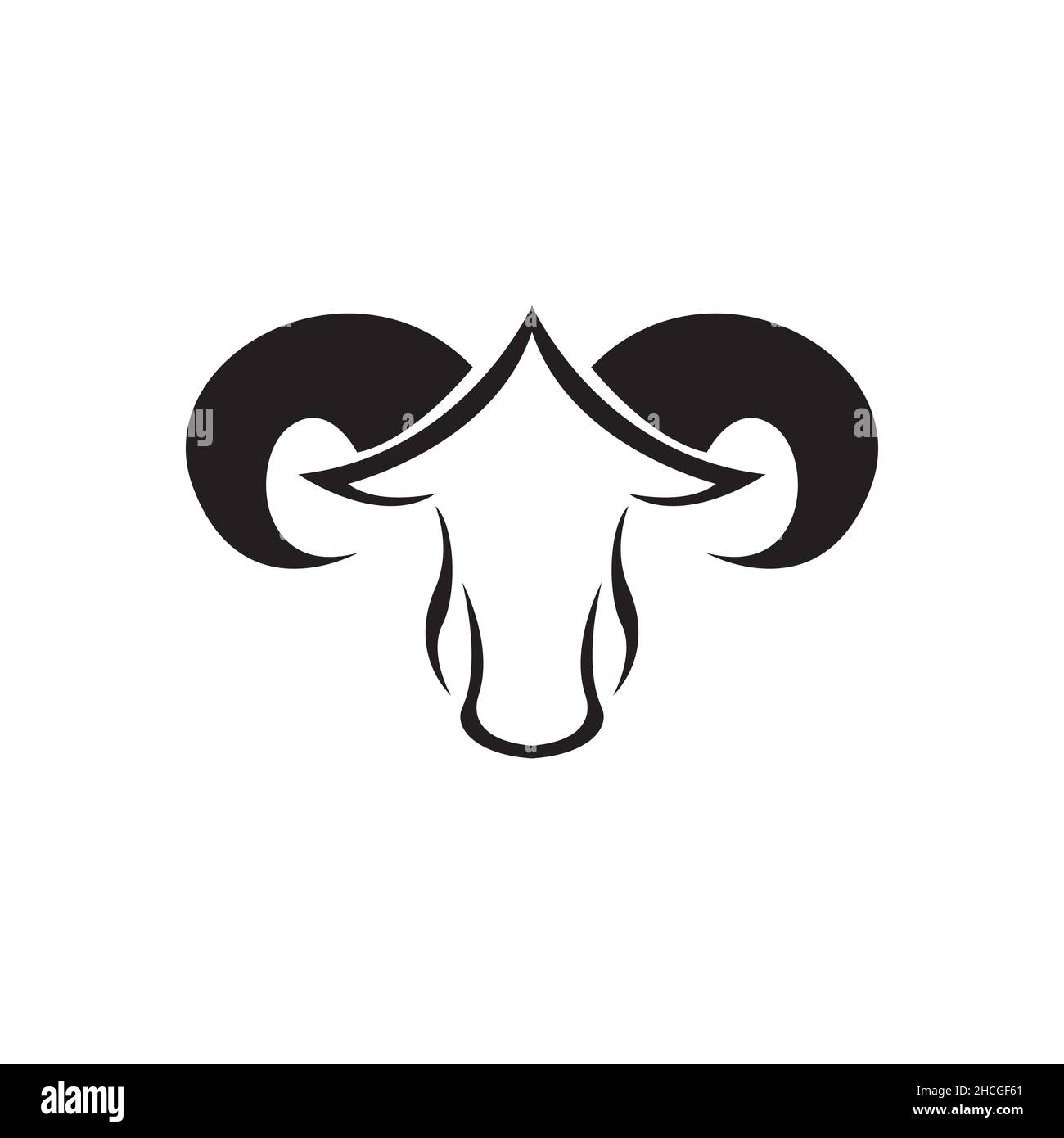 head Suffolk sheep logo design vector graphic symbol icon sign