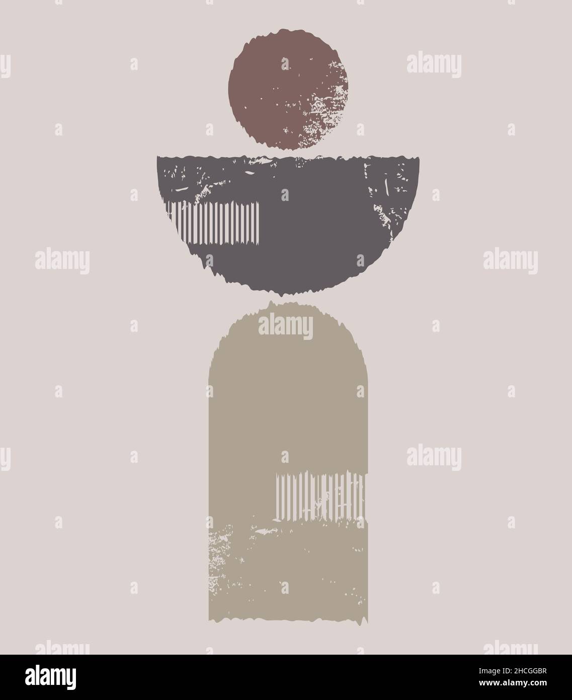 Minimalistic geometry, abstract vector pattern. Modern style. Boho. Stock Vector
