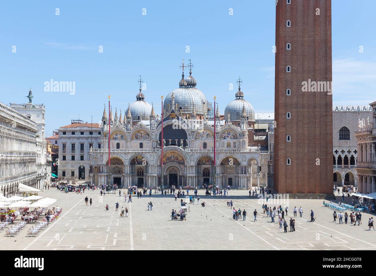 Elevated view of san Marco square, Venice, Italy Stock Photo