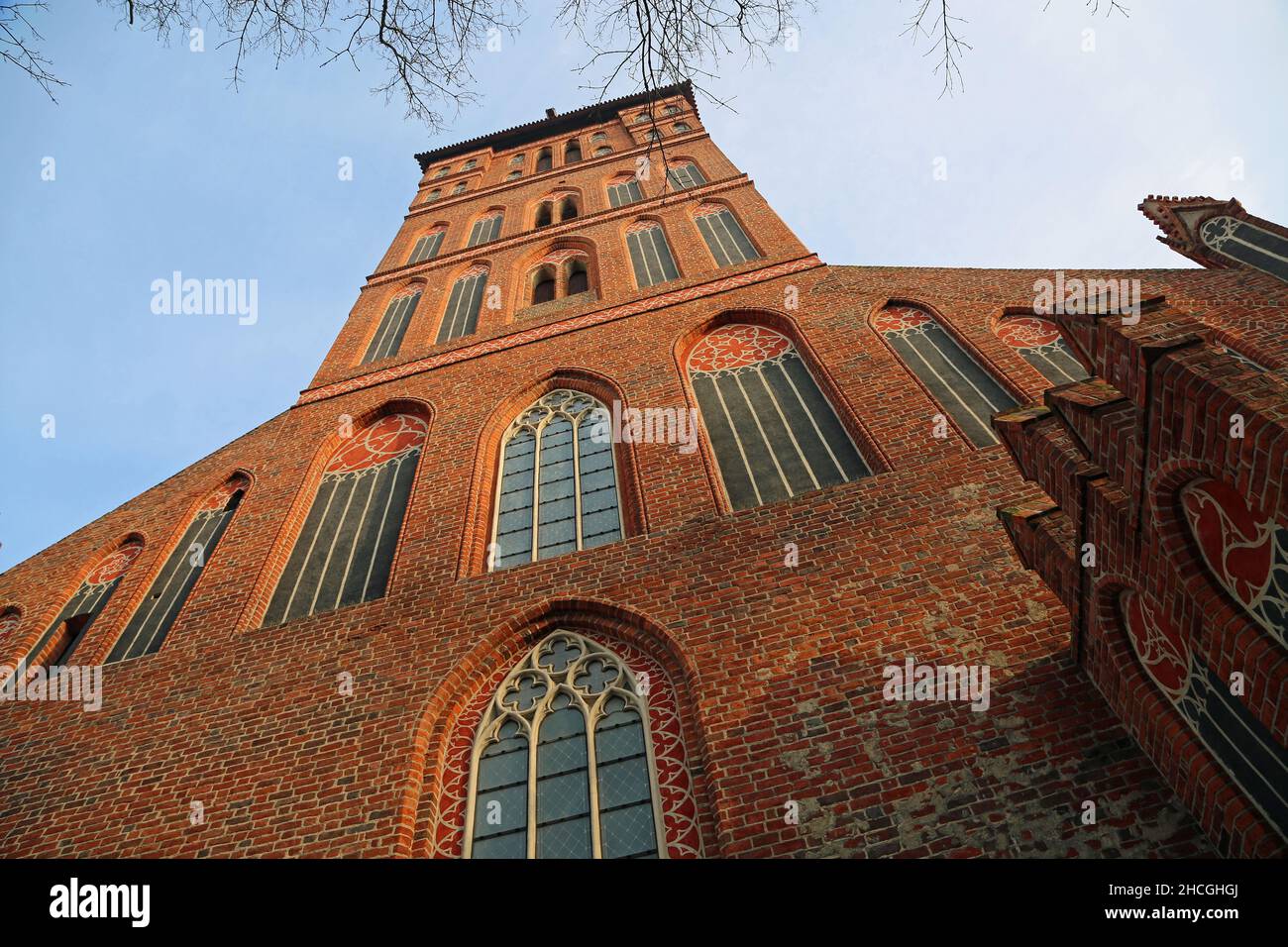 The front of Saint Jacob's Church - Torun, Poland Stock Photo