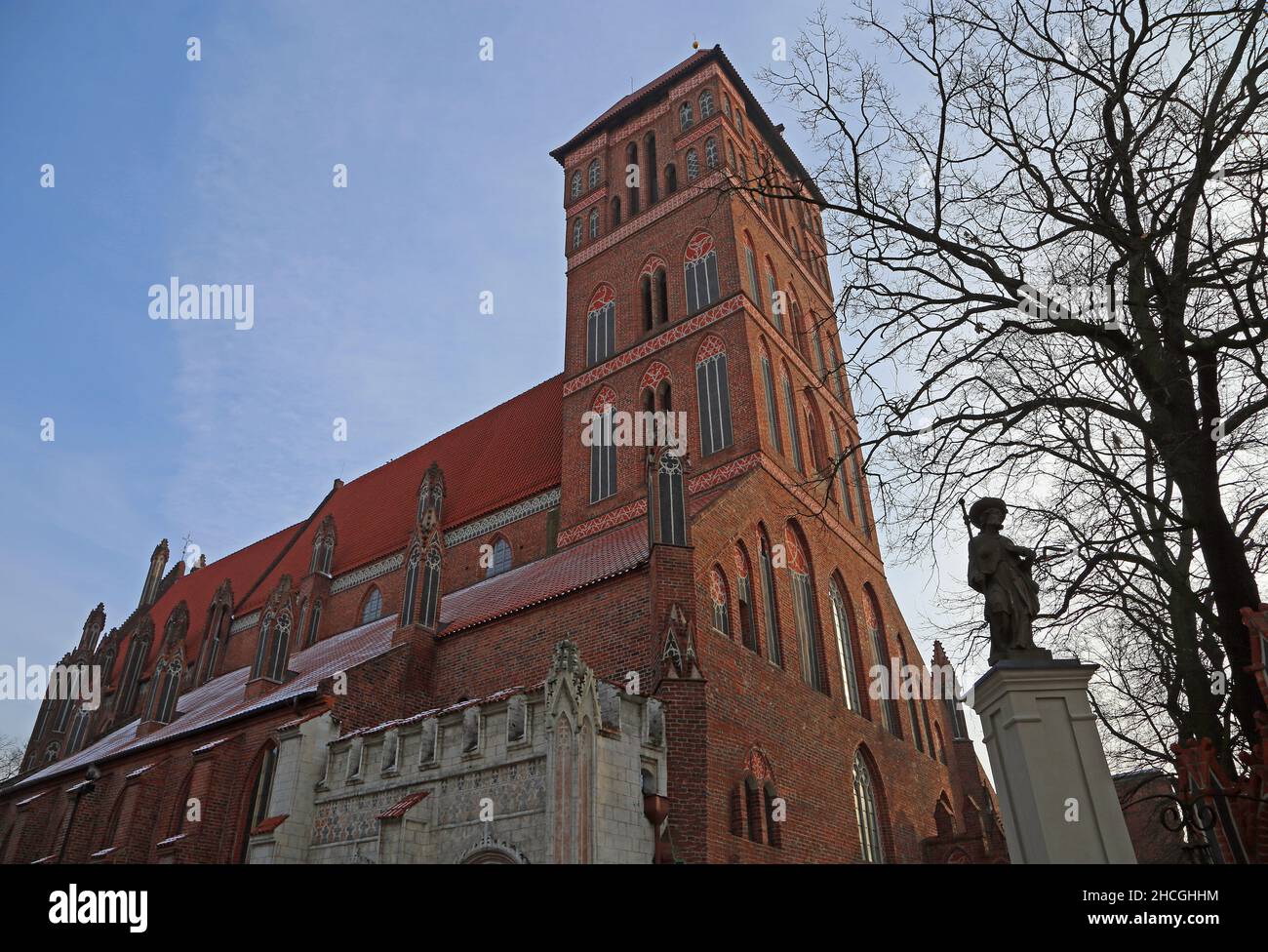 Side view at Saint Jacob's Church - Torun, Poland Stock Photo