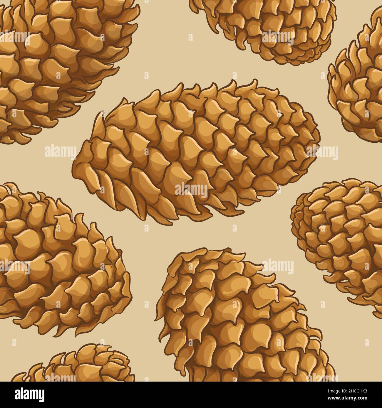 Christmas decoration conifer cones Stock Vector Images - Alamy