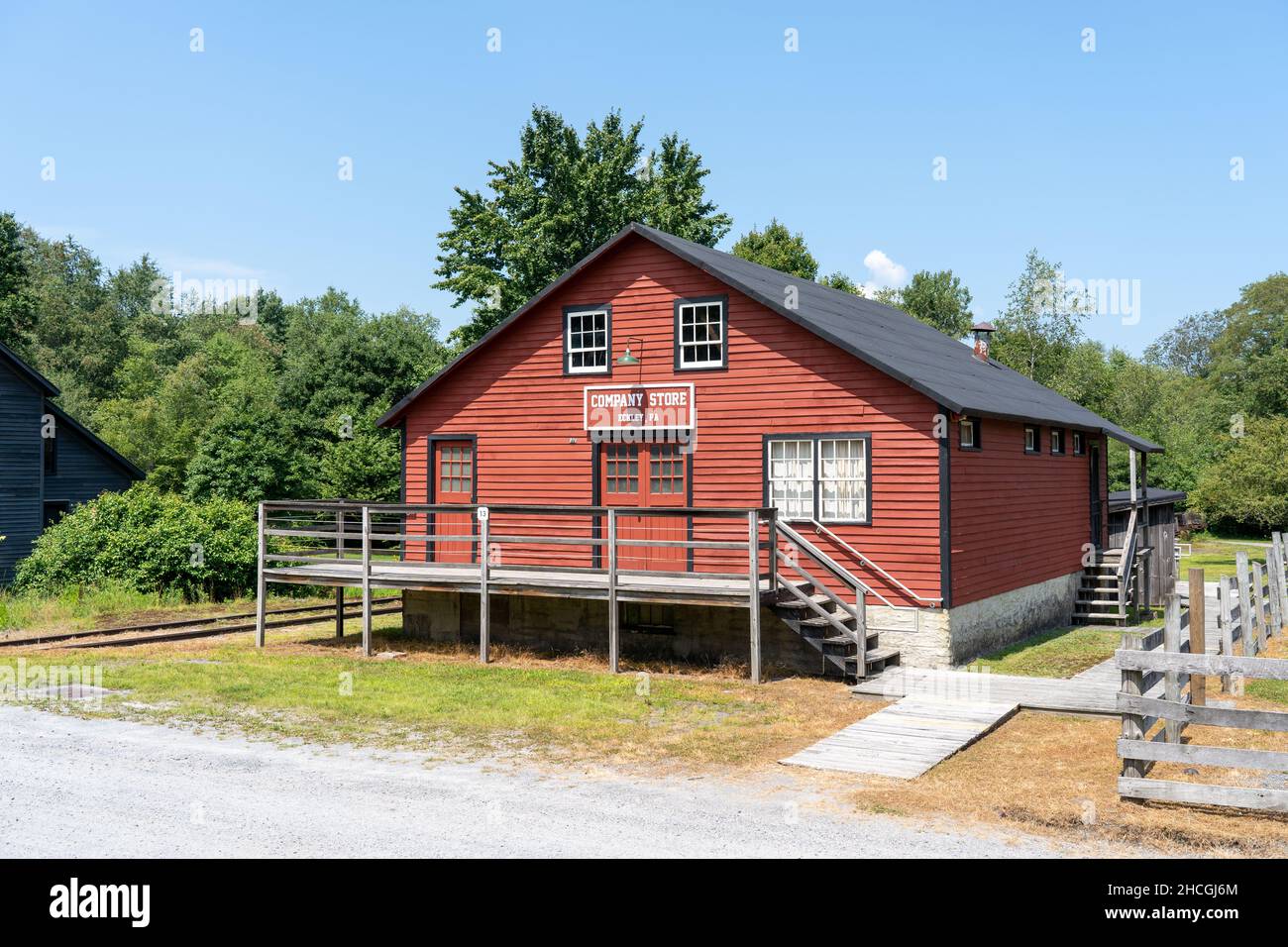 A historic company store in the Eckley Miners Village. Stock Photo