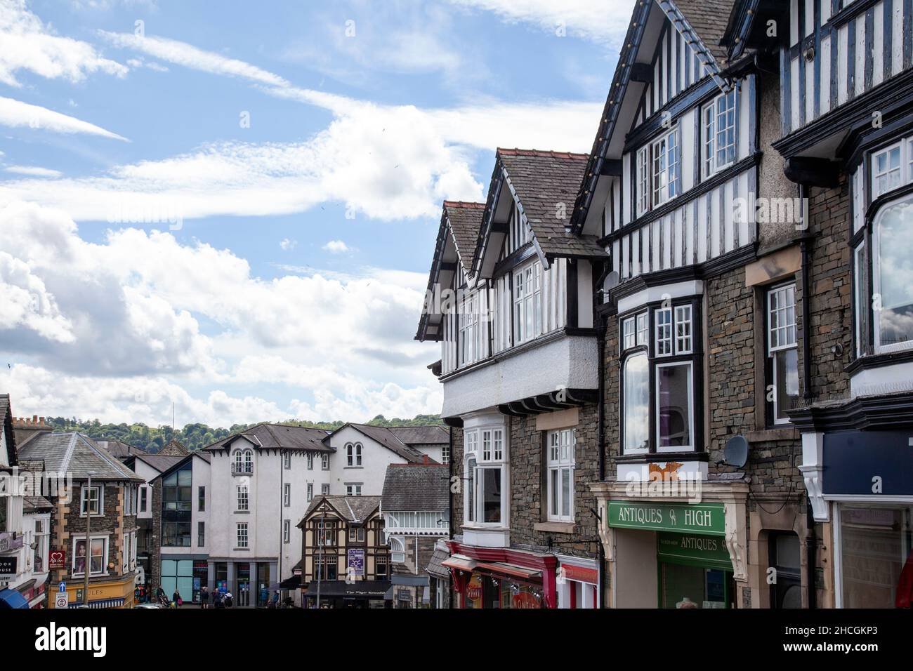 Windermere Town Centre in Lake District, Cumbria - England Stock Photo