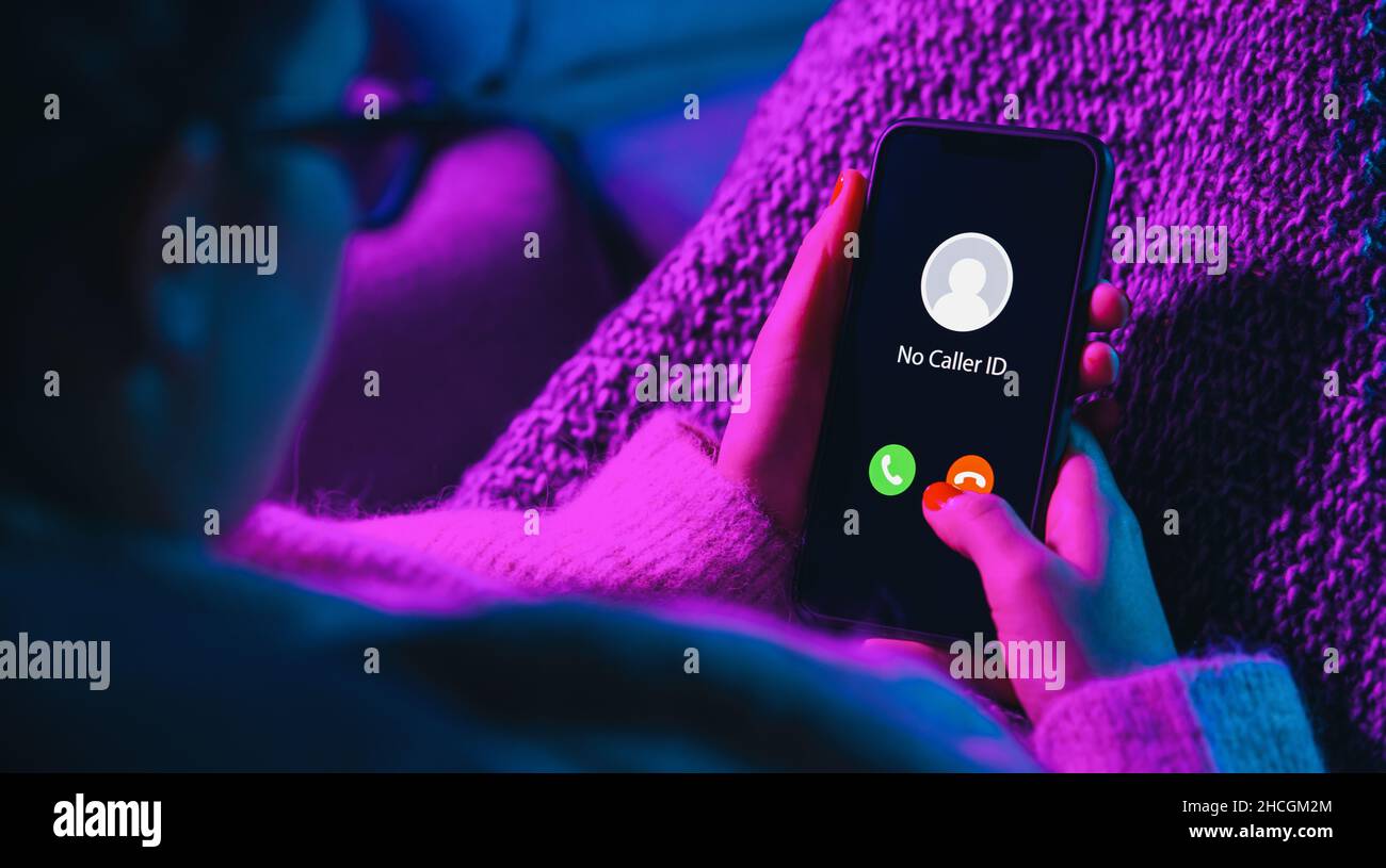 No Caller Id Calls Late At Night Mobile phone no security hi-res stock photography and images - Alamy