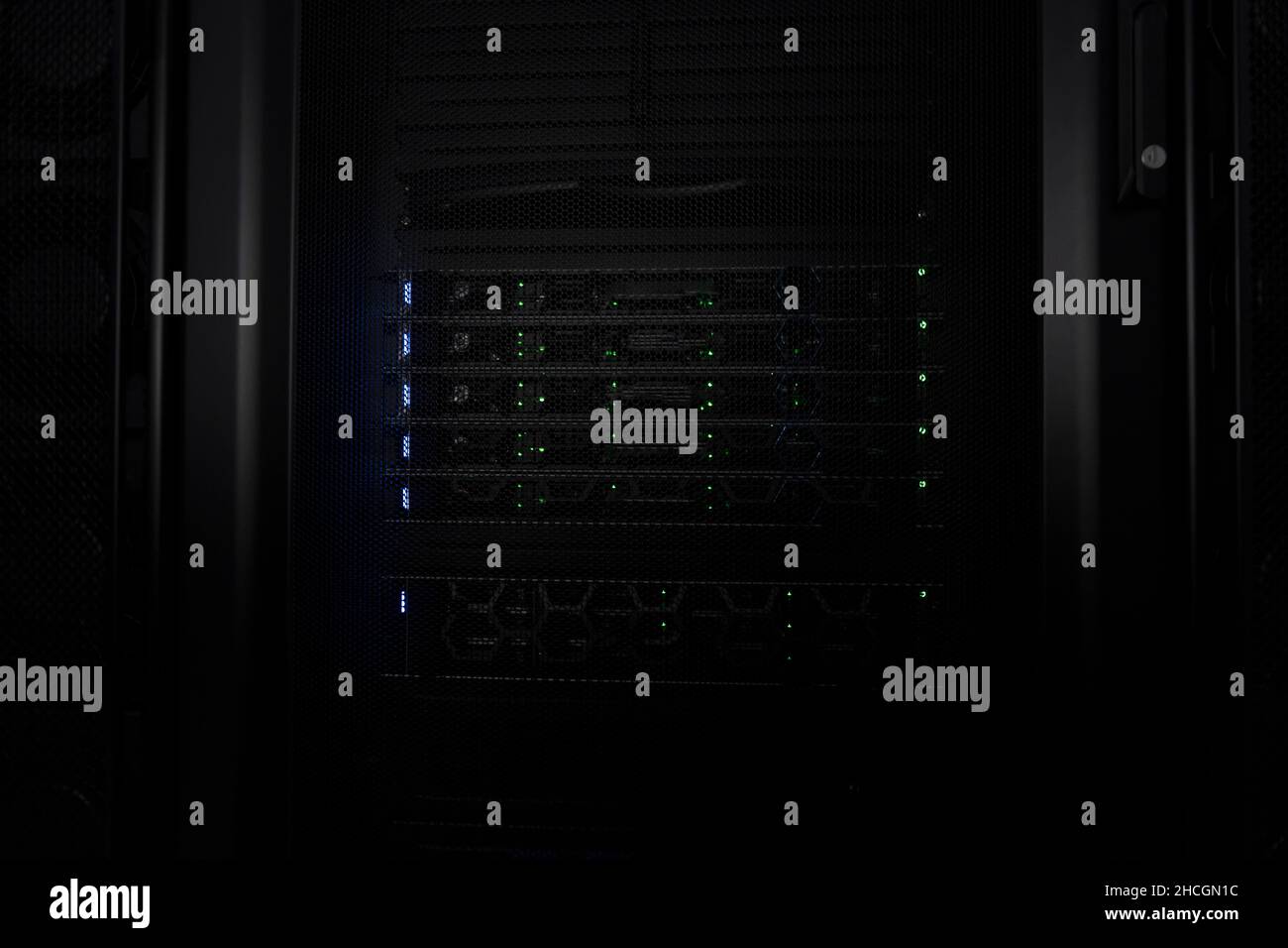 Data Center With Multiple Rows of Fully Operational Server Racks ...