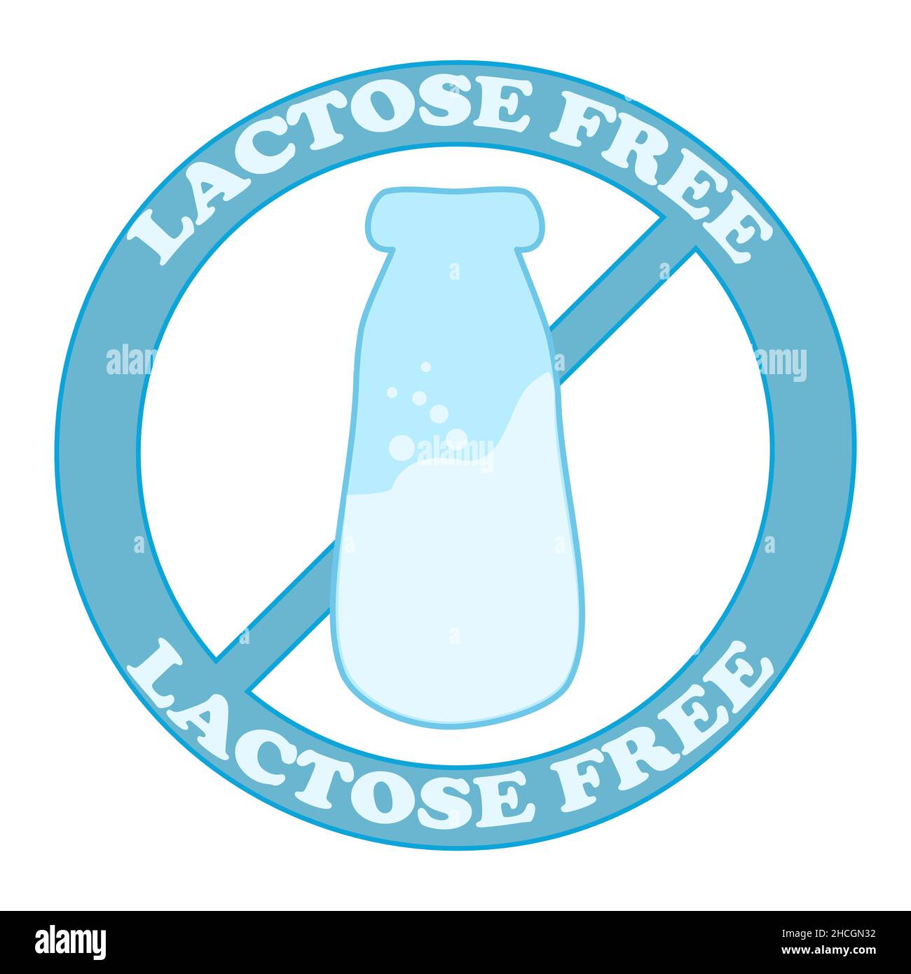 Lactose free sign isolated on white background.Lactose free logo icon
