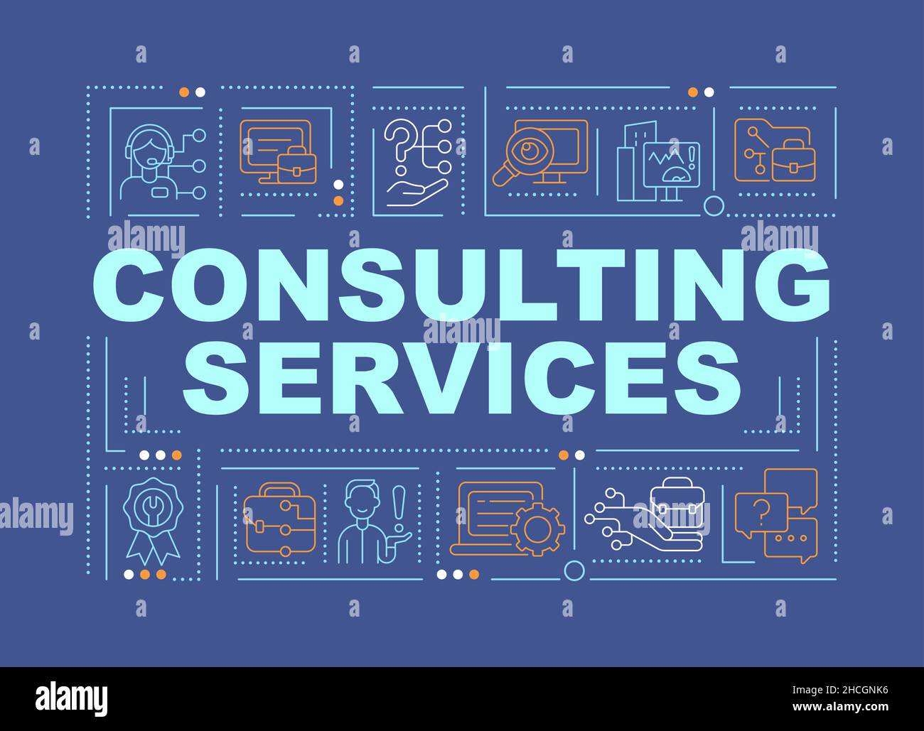 Technical consulting services word concepts dark blue banner Stock ...