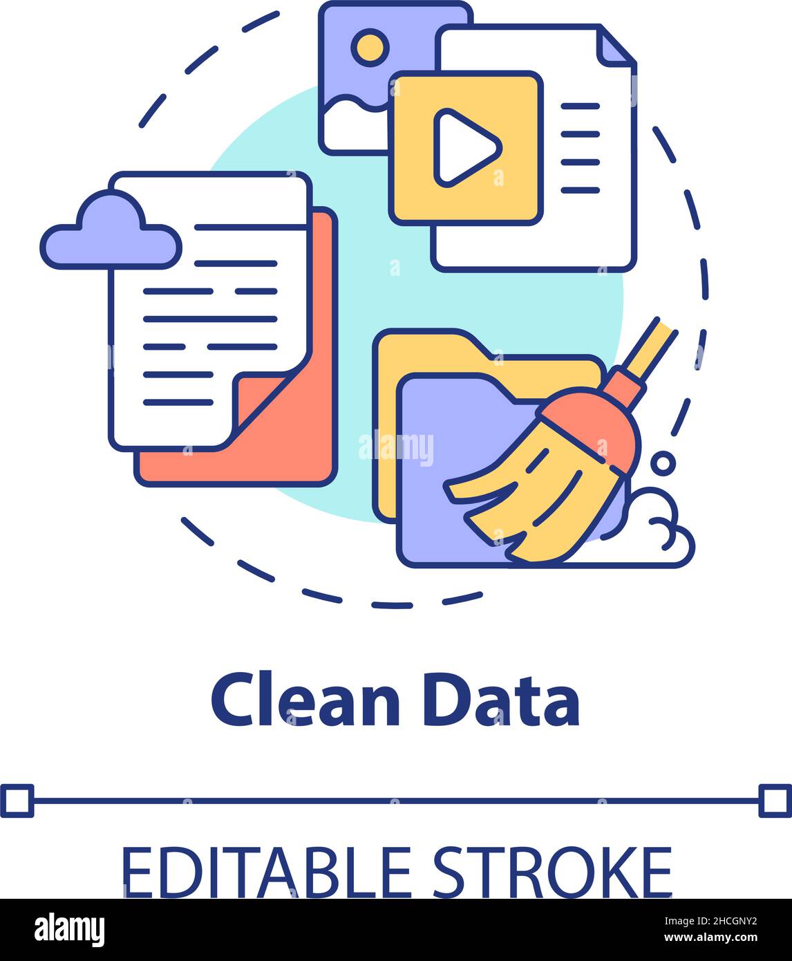 Clean data concept icon Stock Vector Image & Art - Alamy