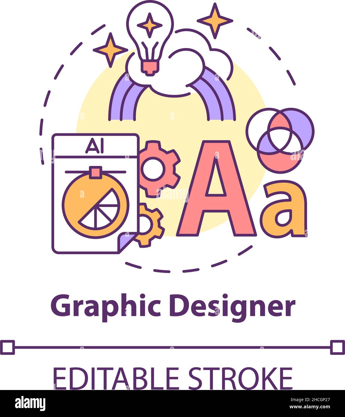 Graphic designer concept icon Stock Vector Image & Art - Alamy