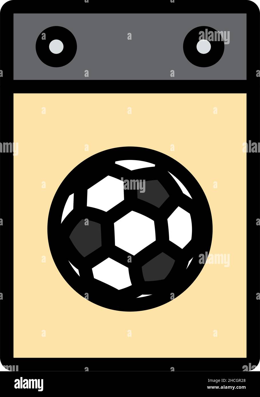 Icon Of Football Calendar. Editable Bold Outline With Color Fill Design