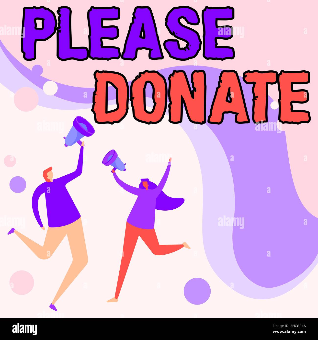 PLEASE DONATE Stock Illustration