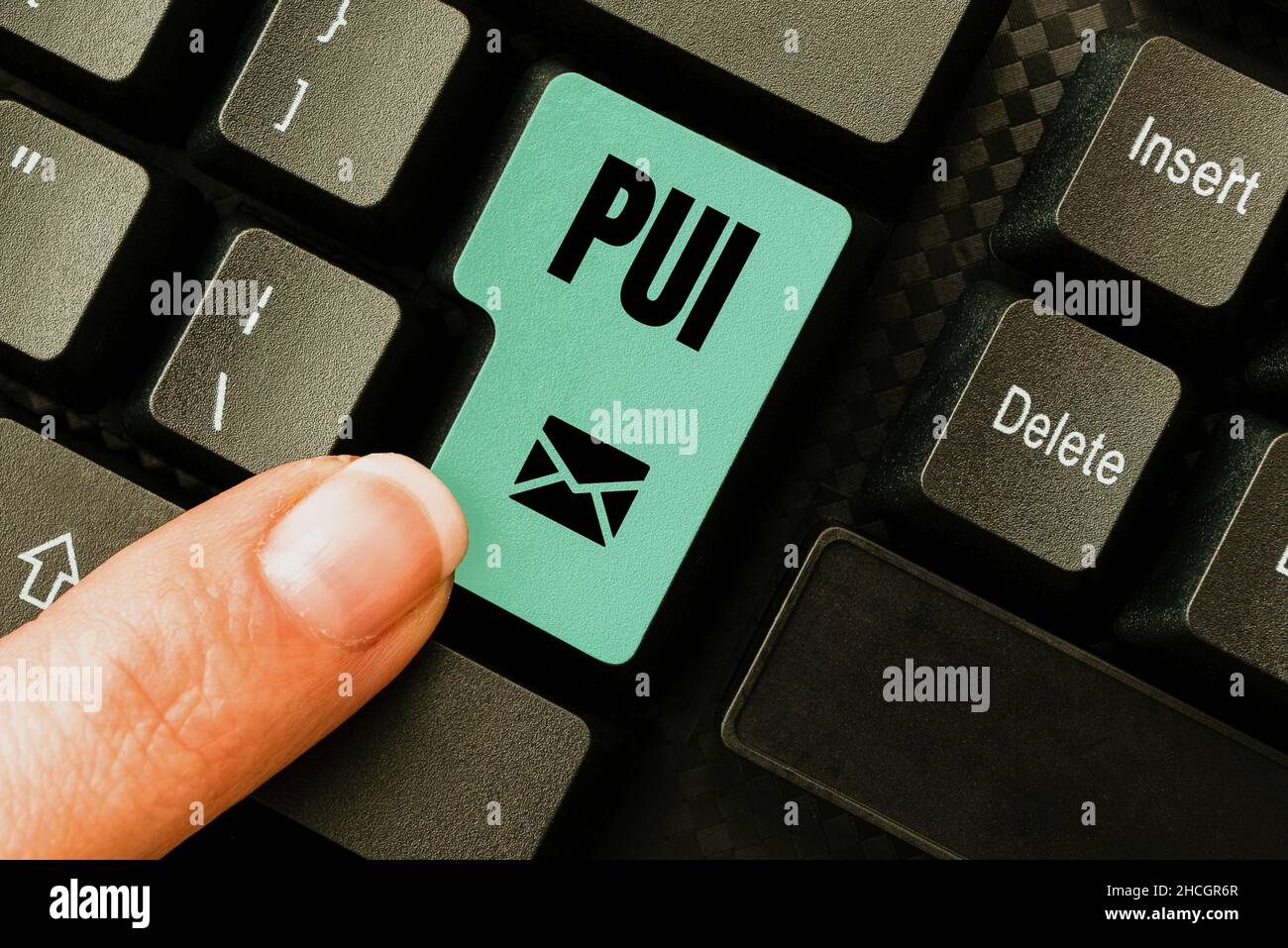 Pui Sign Hand writing sign Pui. Business idea person that has acute respiratory ...