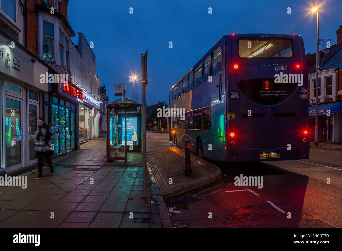 Public transport bus stopped on Wellingborough road, Northampton, England, UK Stock Photo Alamy