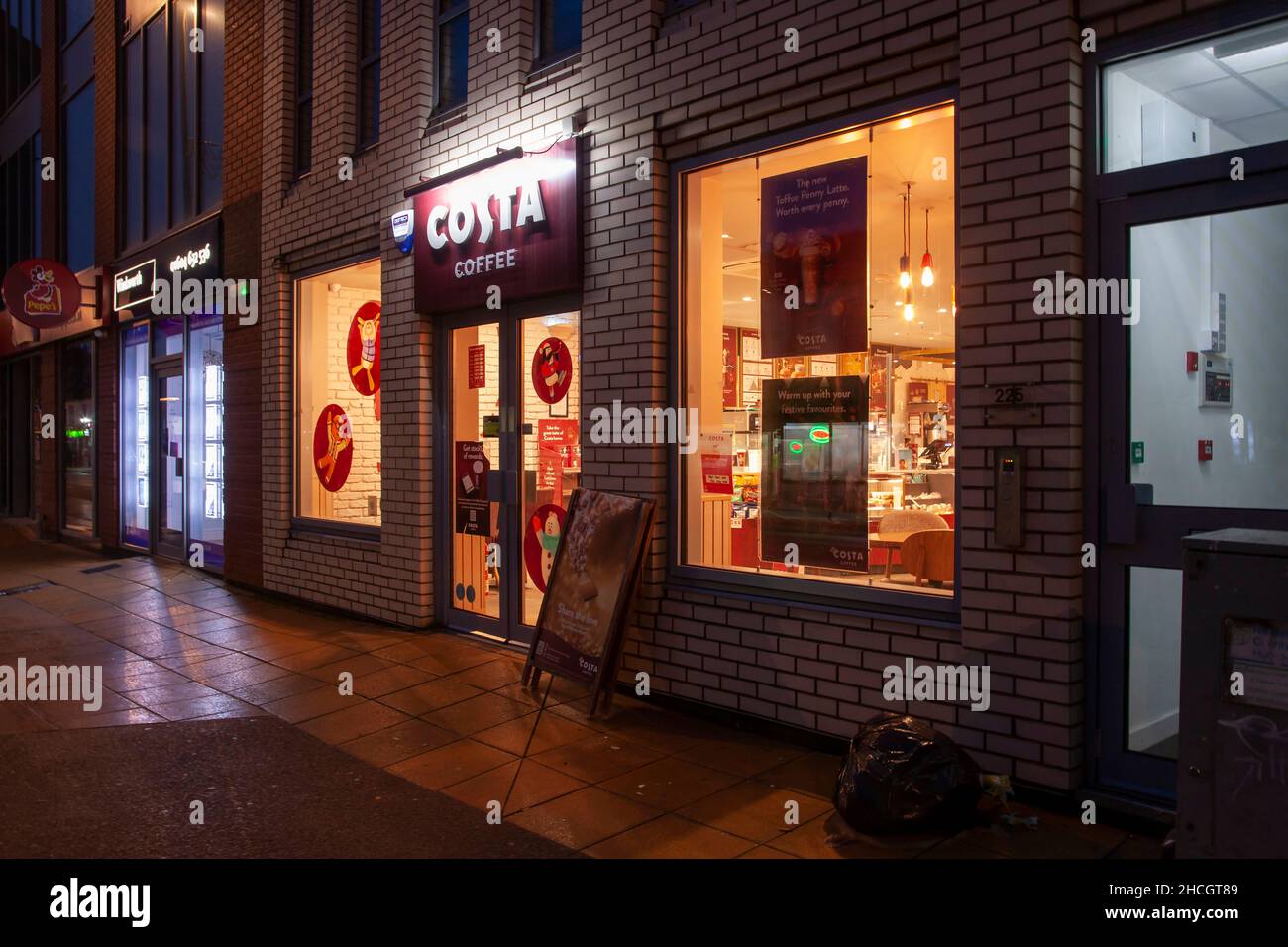 Costa Coffee open on Wellingborough road, Northampton, England, UK Stock Photo