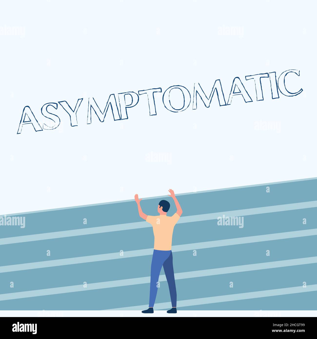 Conceptual display Asymptomatic. Business showcase a condition or a person producing or showing no symptoms Athletic Man Standing On Track Field Stock Photo