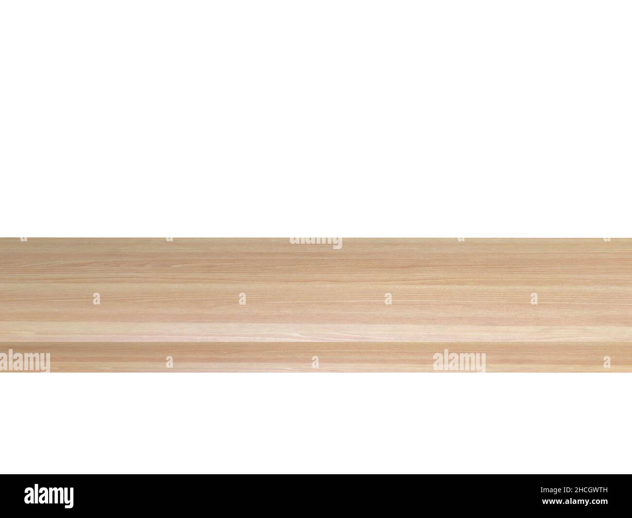 Wooden table , Wooden Countertop On White Background Stock Photo