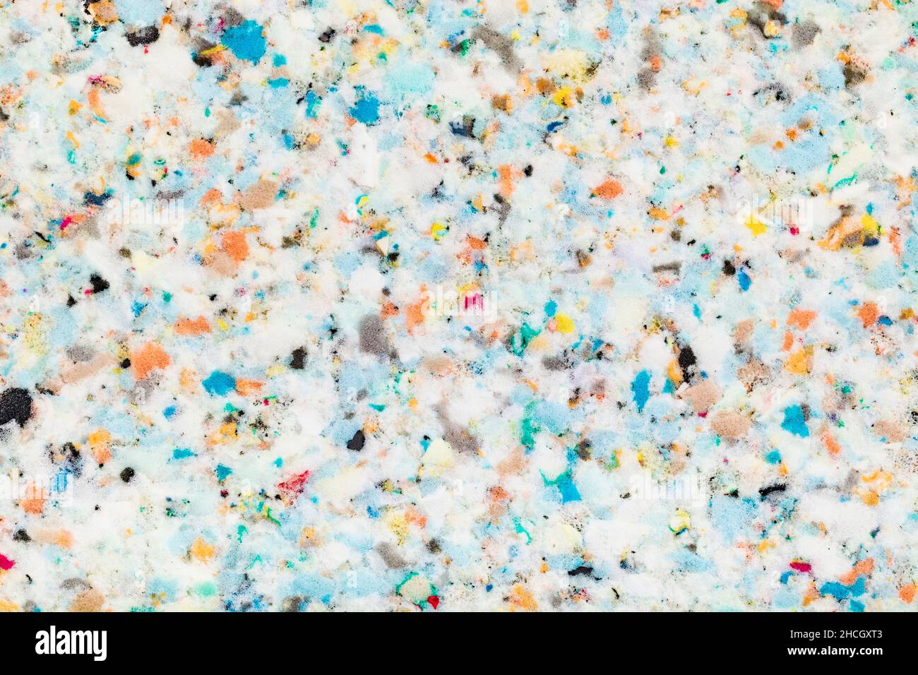 Section of high density foam rubber used in upholstery. Also for confusion, mental illness, the mind, shattered dreams, lack of clarity.. Stock Photo