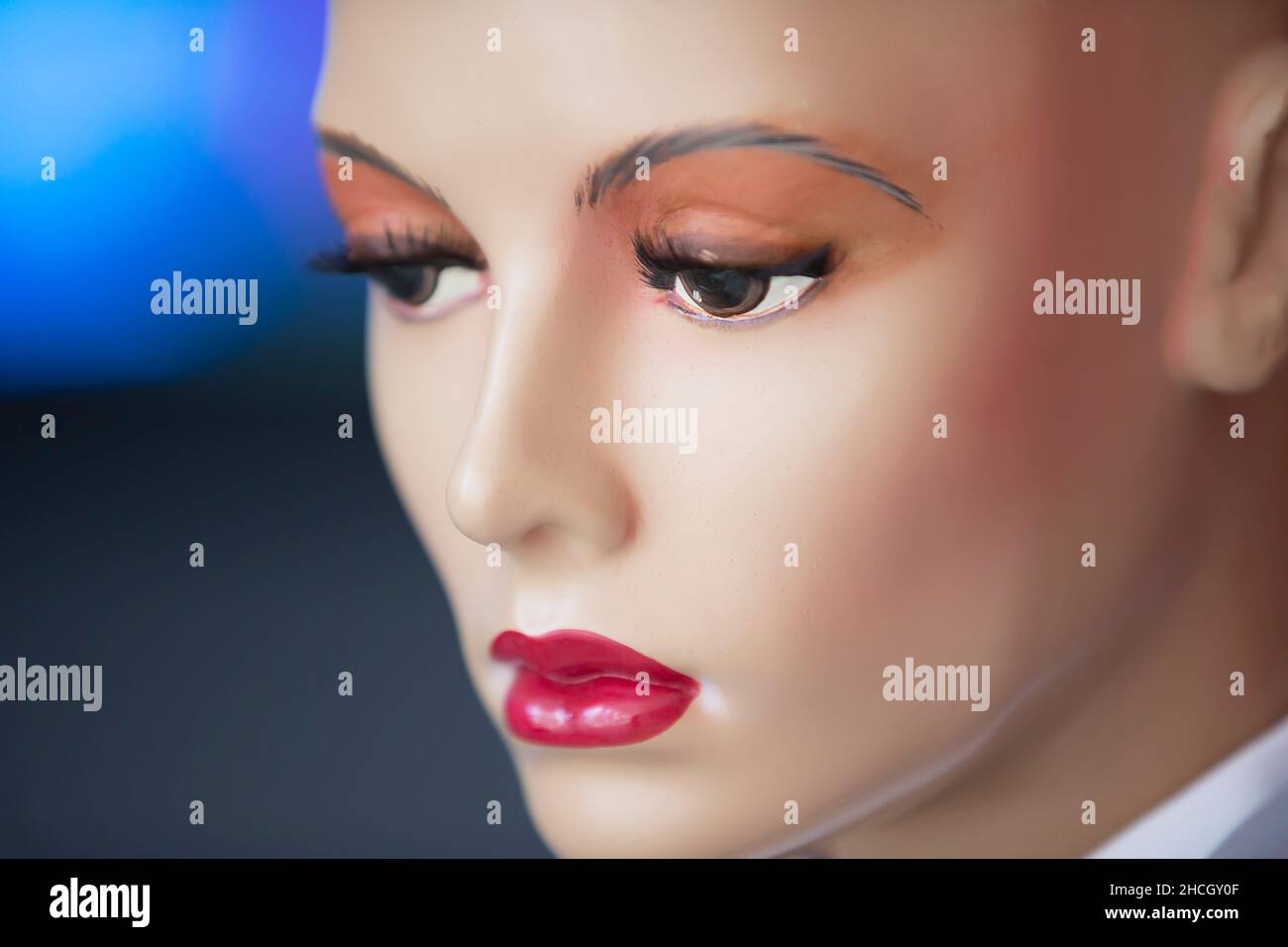 Manikin woman face close up Stock Photo Alamy