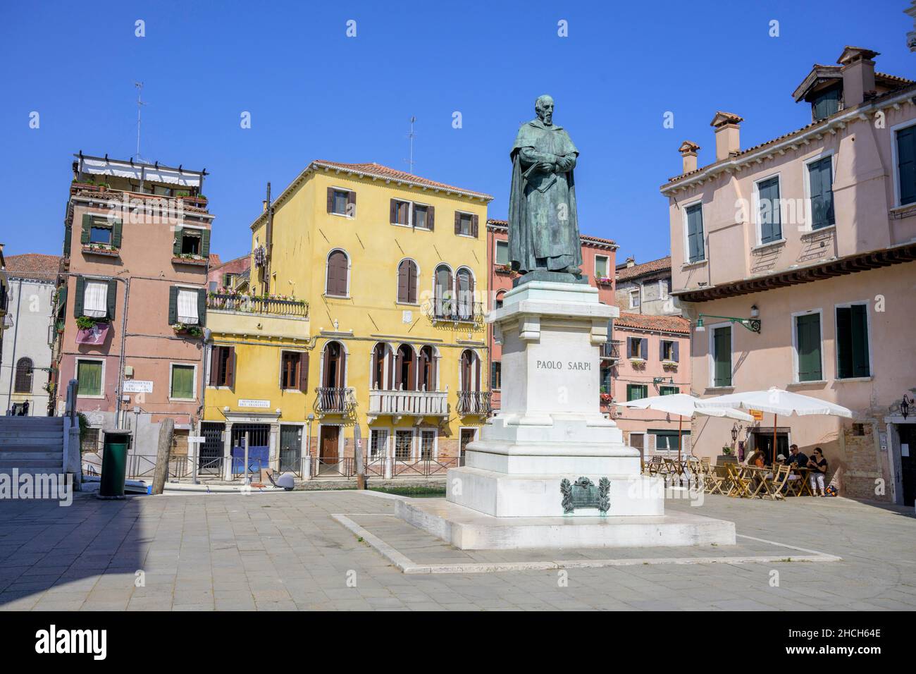 Statue of Paolo Sarpi at Campo Santa Fosca, Venice, Province of Venice, Italy Stock Photo