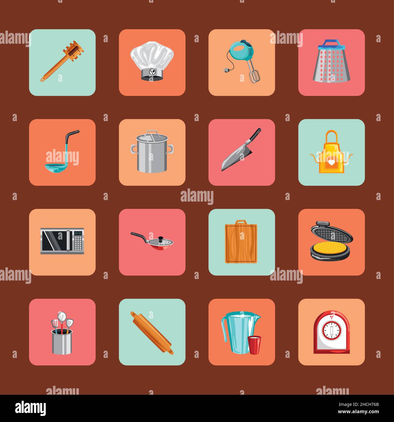set of kitchen utensils Stock Vector Image & Art - Alamy