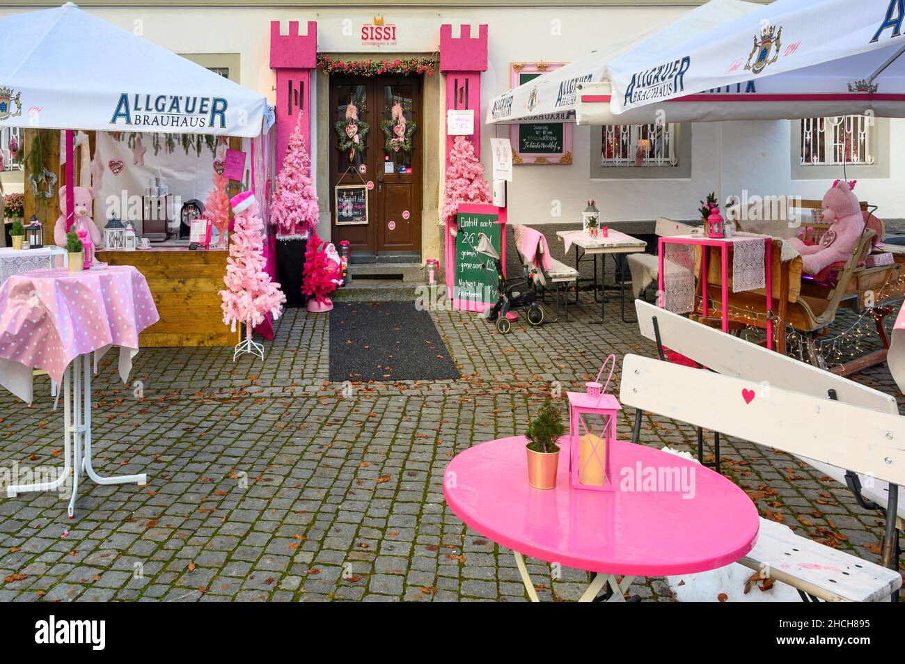 Sissi, Confectionery and Cafe, Kempten, Allgaeu, Bavaria, Germany Stock Photo