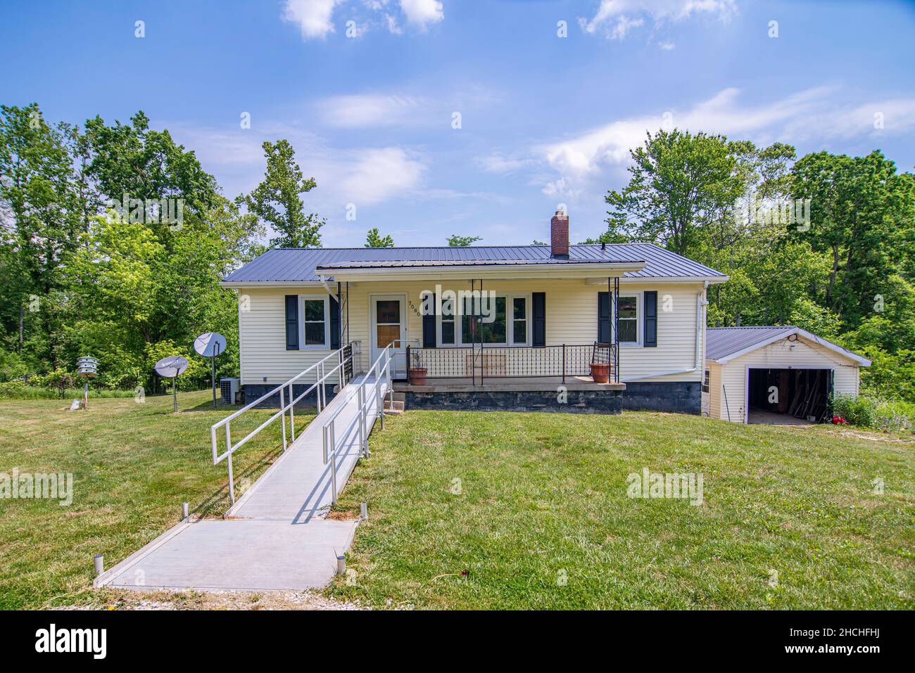 Modest house in Midwest America Stock Photo