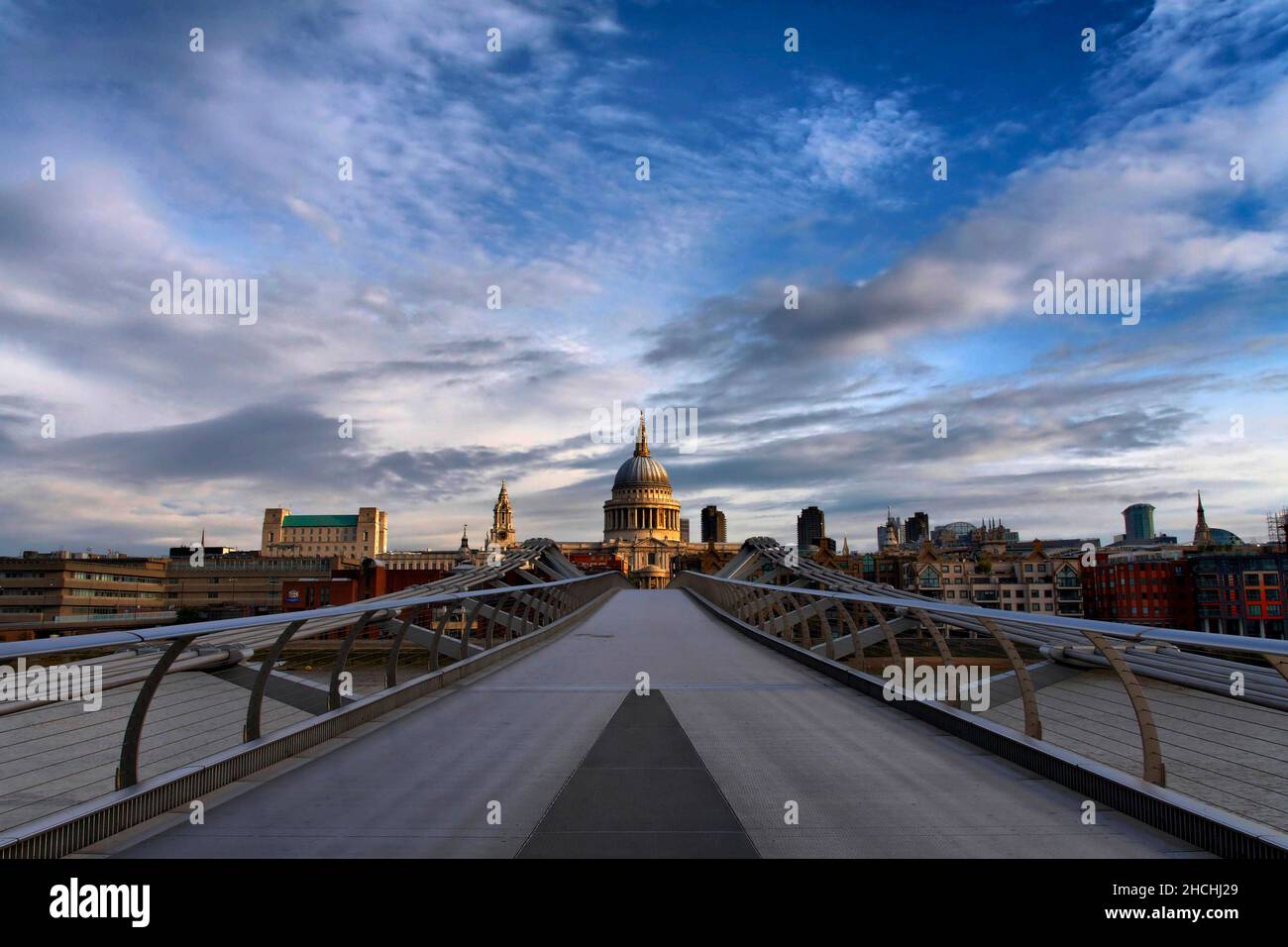 St. Paul's Cathedral from the Millenium Bridge Stock Photo