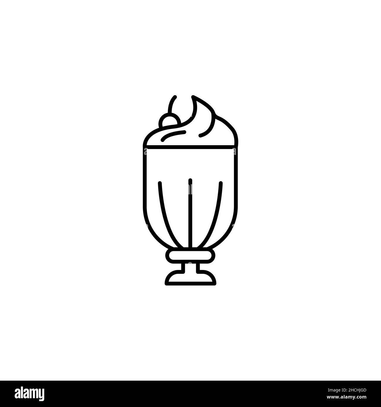 Ice cream icon isolated on background. Dessert symbol modern, simple ...
