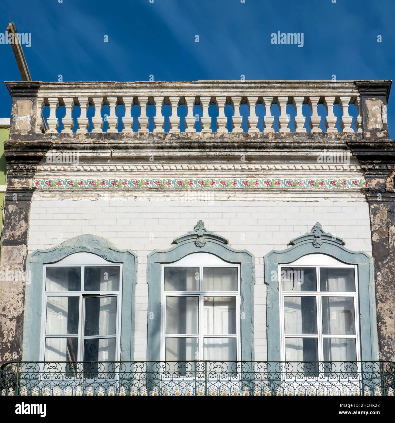 Typical architecture of Algarve vintage style buildings, located in