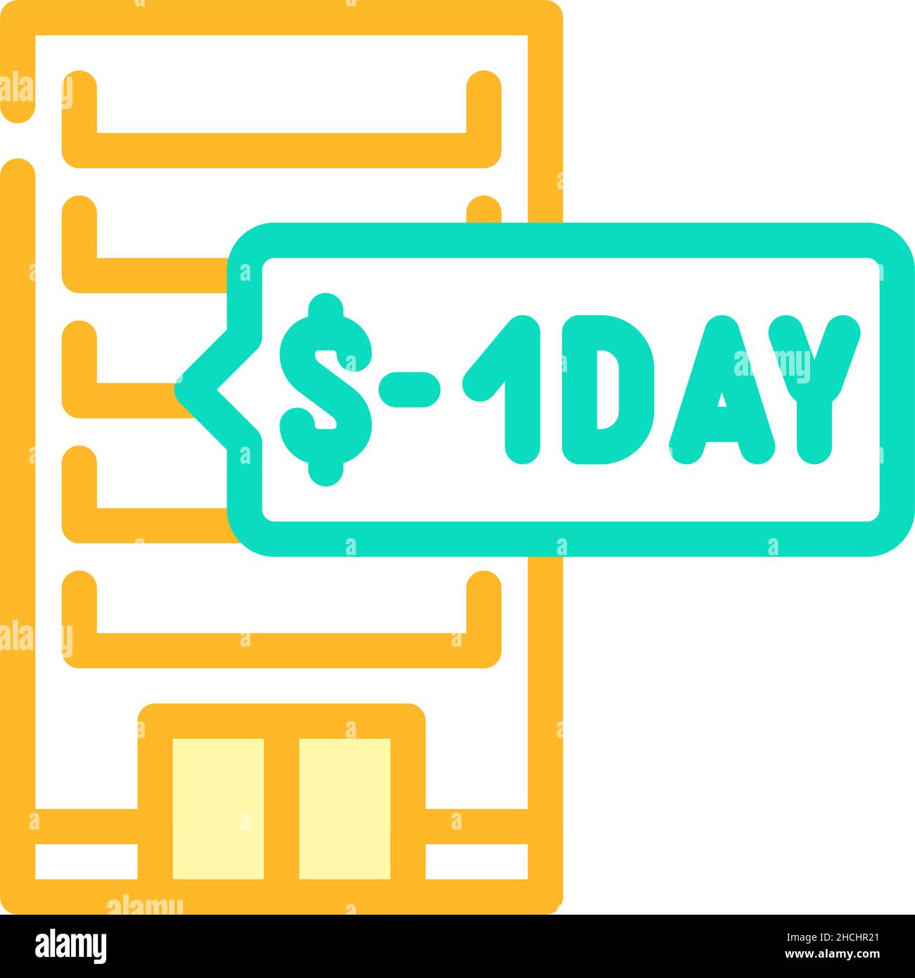 daily rent of housing color icon vector illustration Stock Vector Image ...