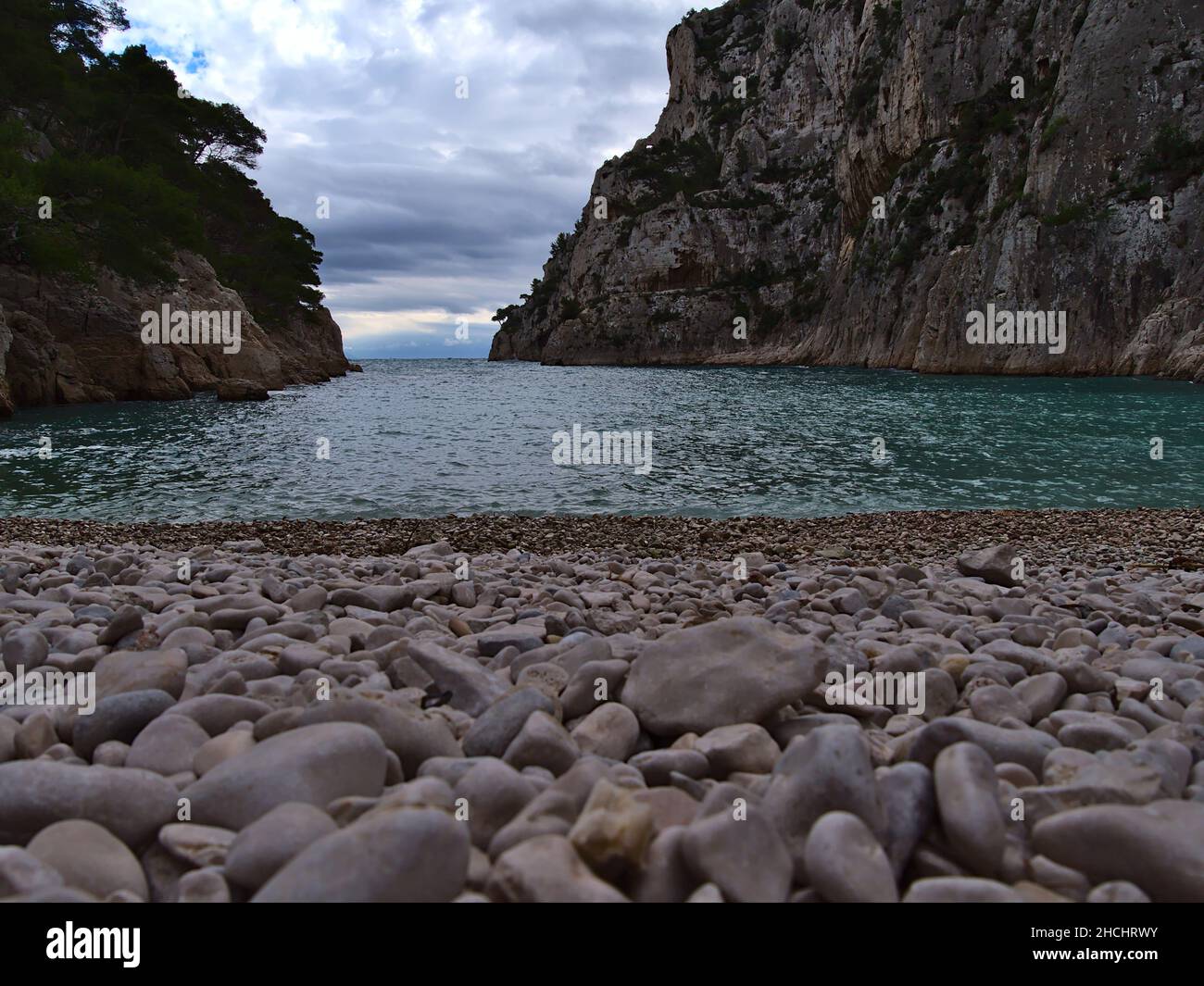 View of popular bay Calanque d'En-Vau in Calanques National Park near ...