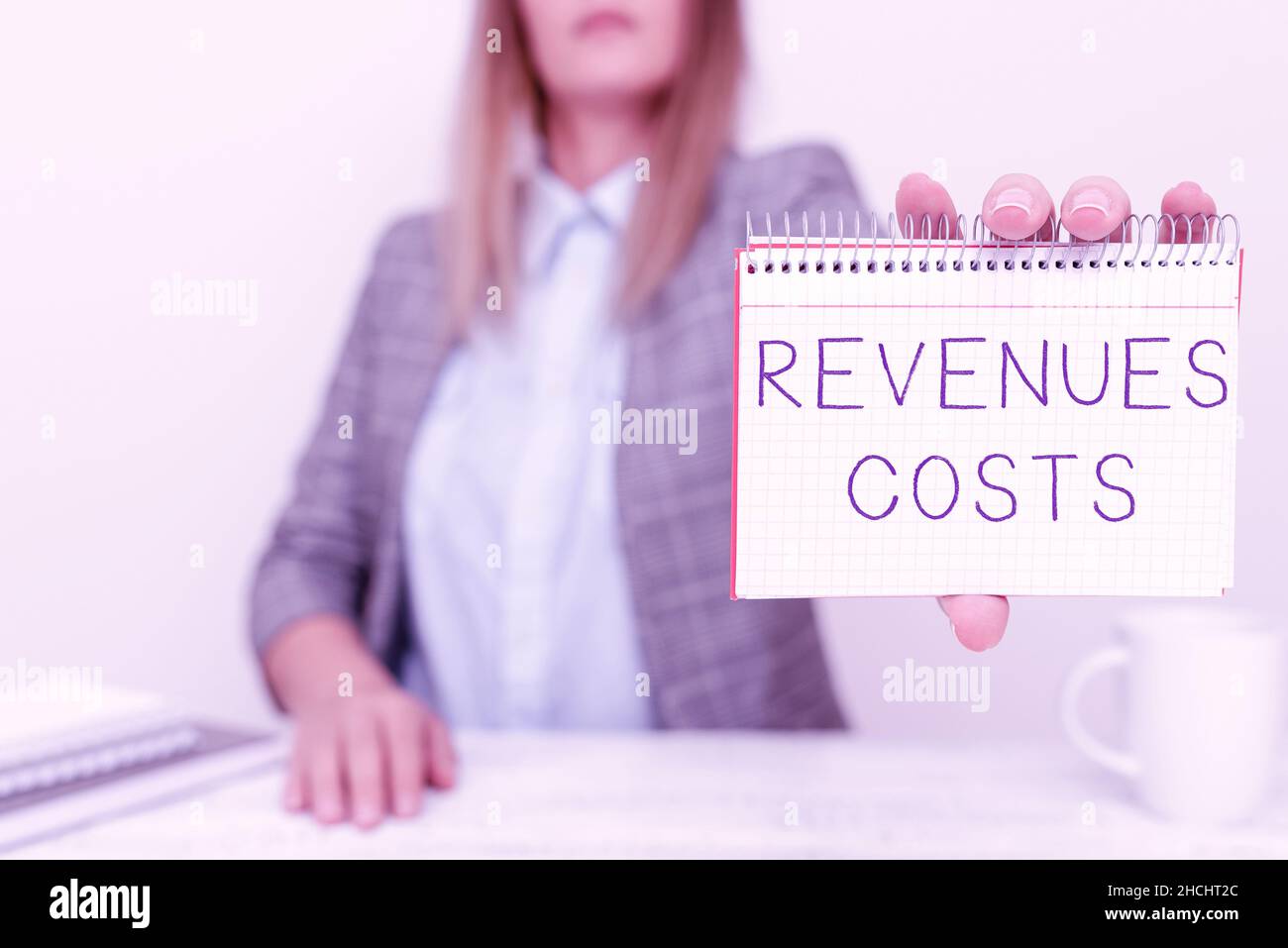 Conceptual display Revenues Costs. Concept meaning Total amount of money in Manufacturing and Delivery a product New Business Presentation Ideas Stock Photo