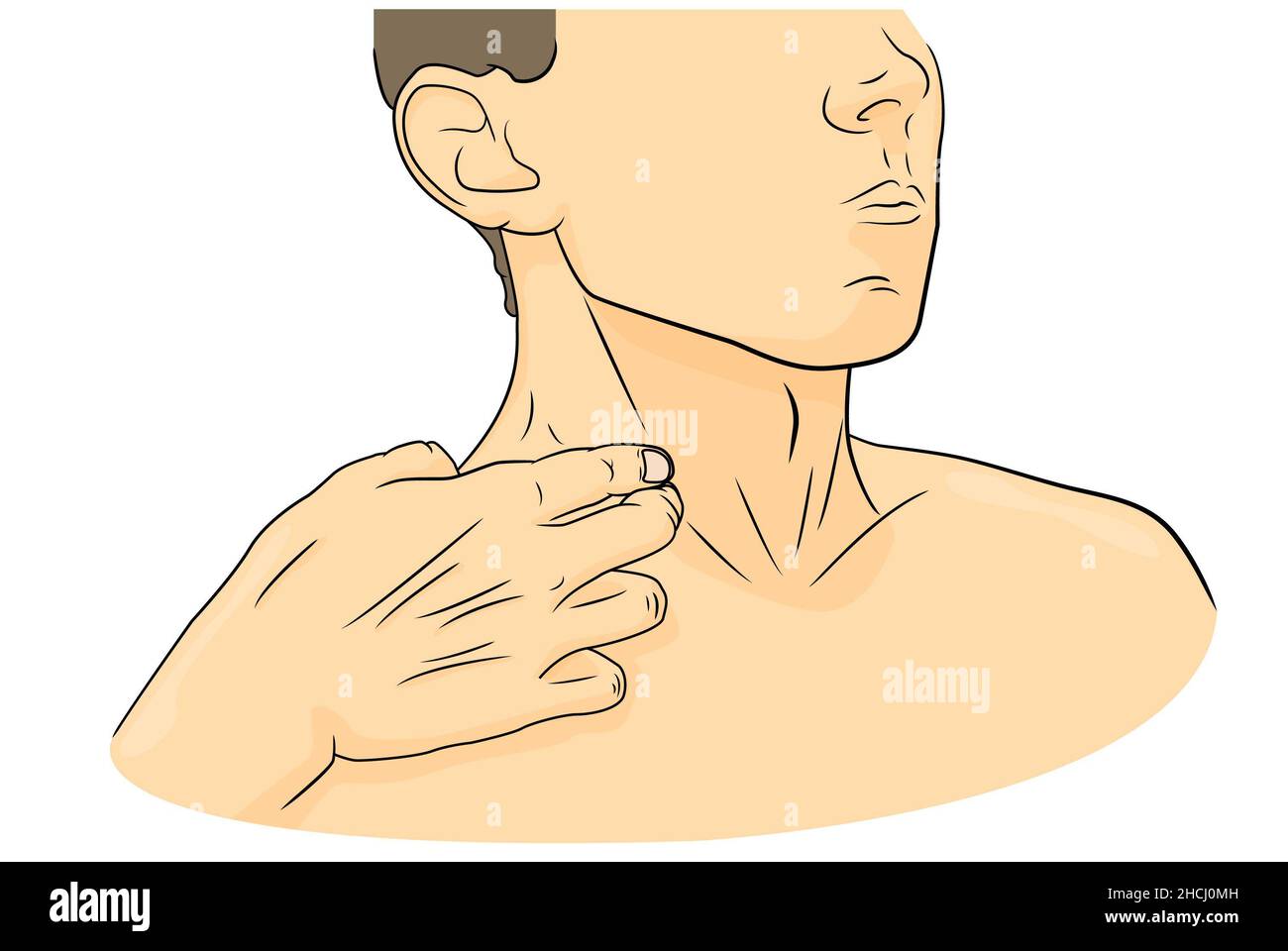 pressure on carotid artery