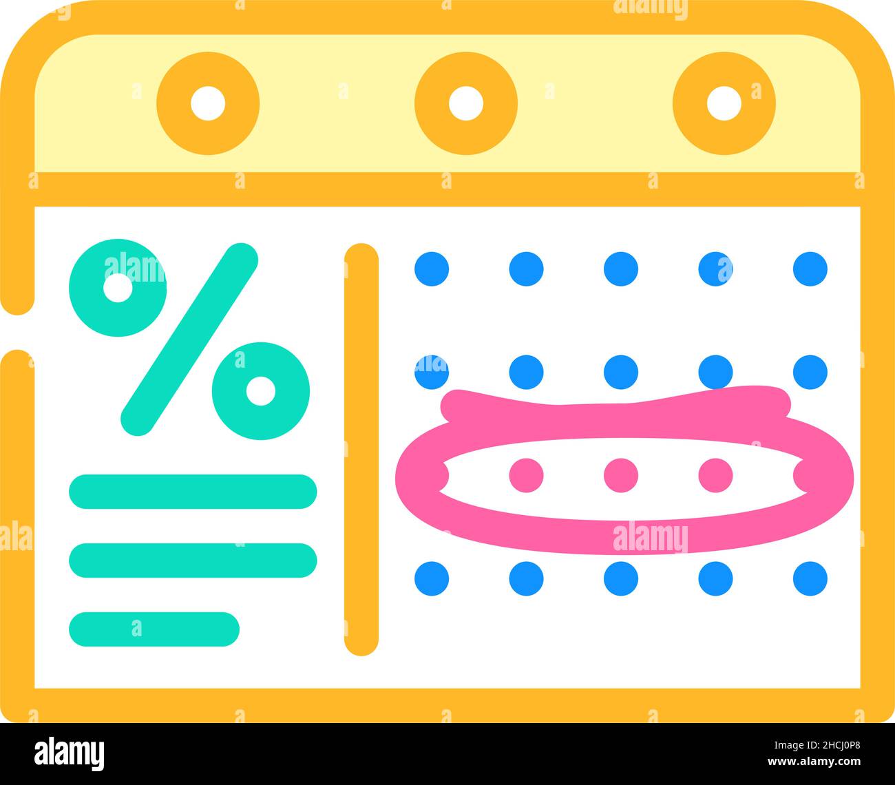 calendar with week of discounts color icon vector illustration Stock ...