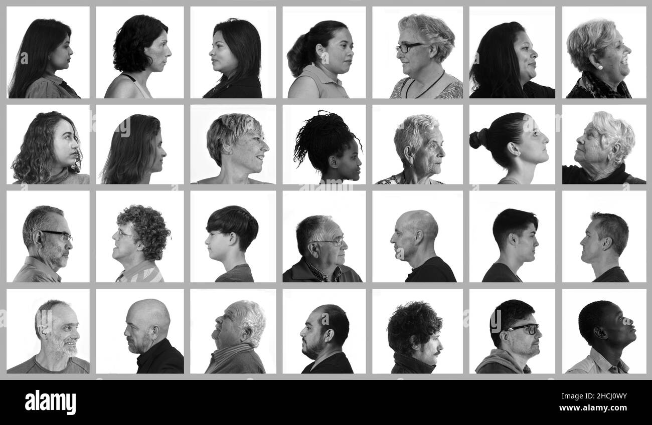 Diversity large group people Black and White Stock Photos & Images - Alamy