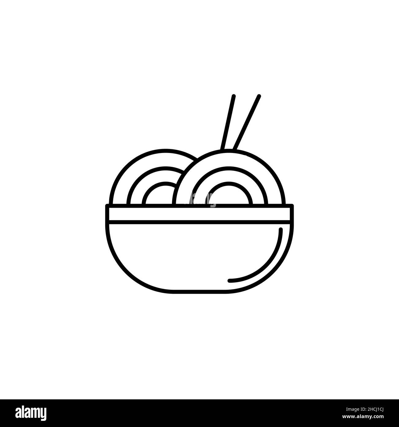 Icon lifting pasta with a fork. Foods icons and pictograms Stock Vector