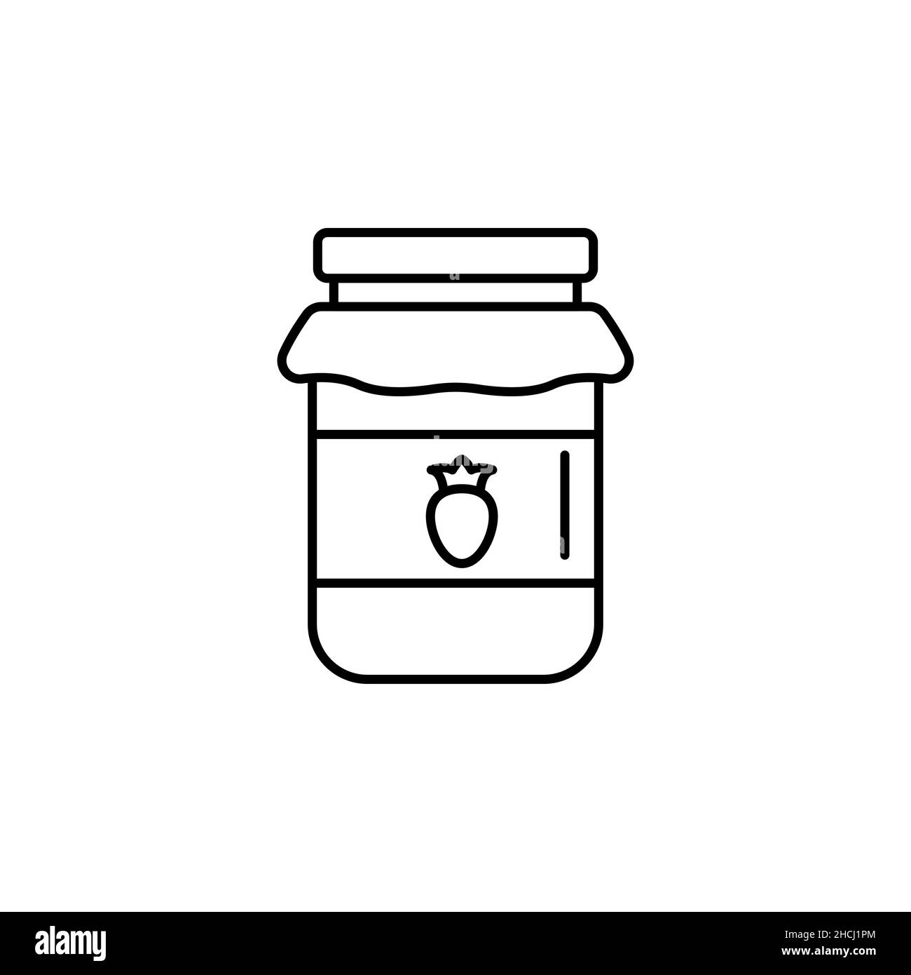 Jam jar line icon. linear style sign for mobile concept and web design. Glass jar jam outline vector icon. Symbol, logo illustration. Pixel perfect ve Stock Vector